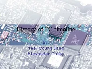 History of PC timeline