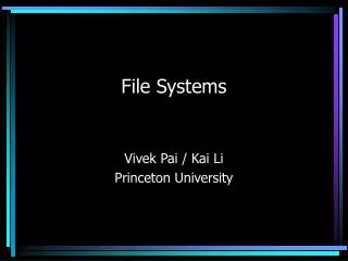 File Systems