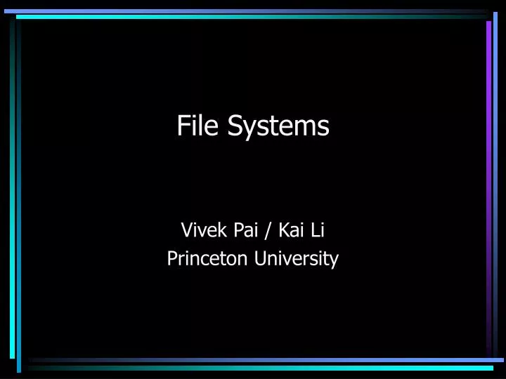 file systems