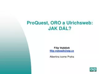 proquest oro a ulrichsweb jak d l