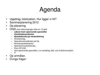 agenda