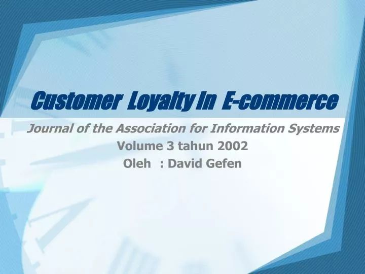 customer loyalty in e commerce