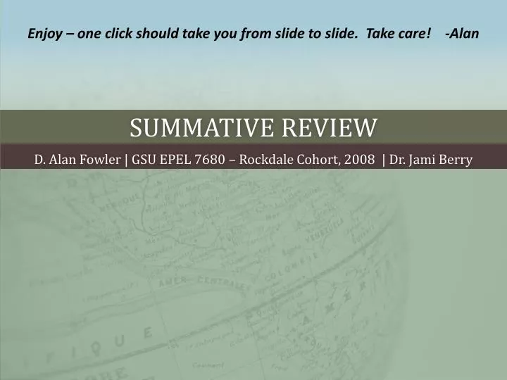 summative review