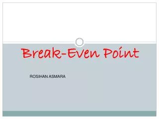 break even point