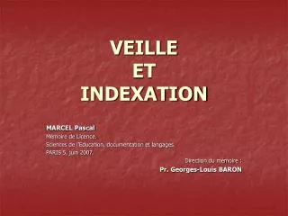 veille et indexation