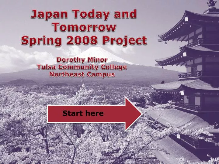 japan today and tomorrow spring 2008 project