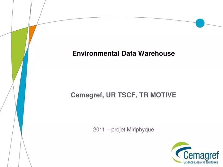 environmental data warehouse