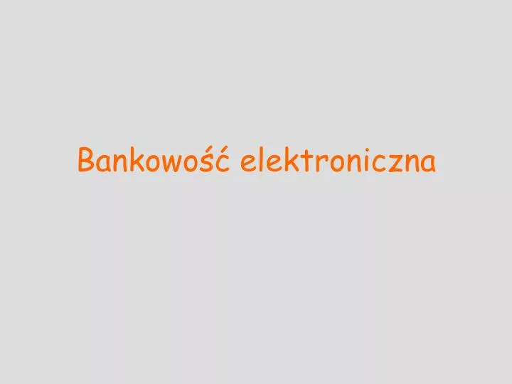 bankowo elektroniczna