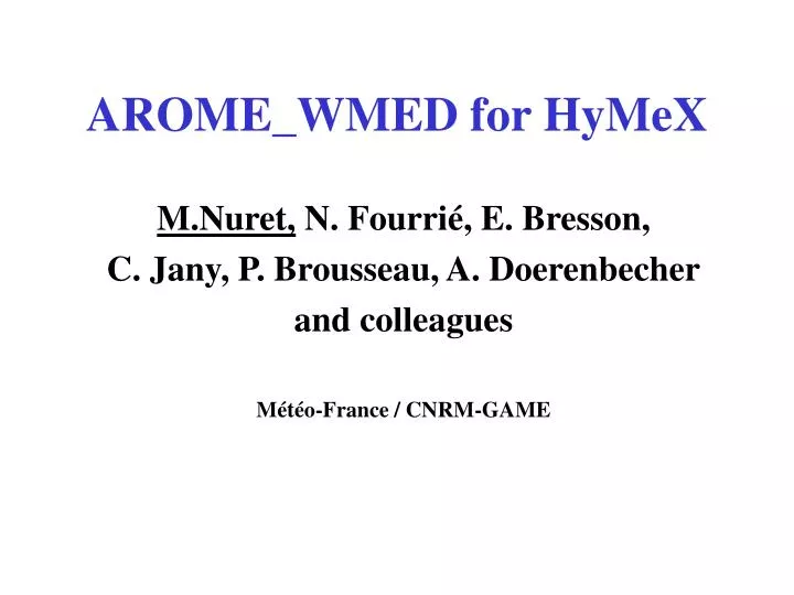 arome wmed for hymex