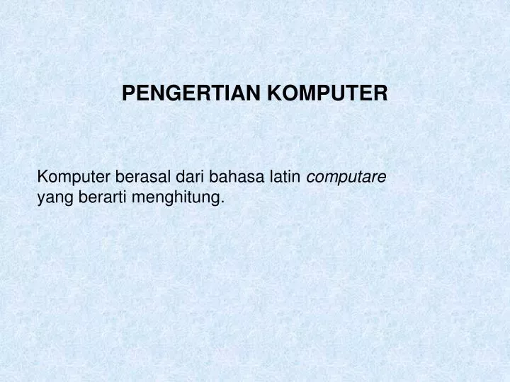 pengertian komputer