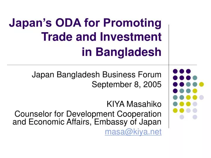 japan s oda for promoting trade and investment in bangladesh