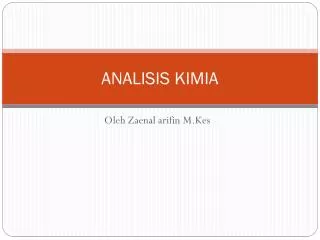 analisis kimia
