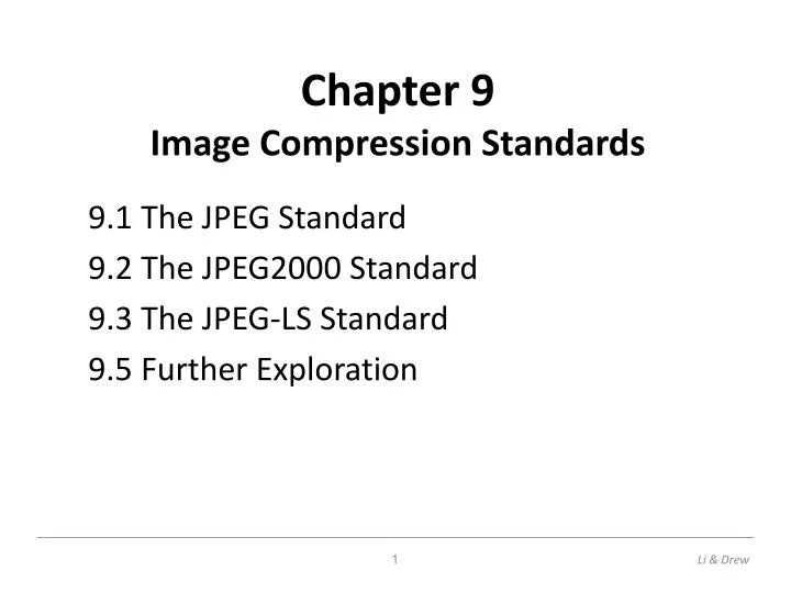 chapter 9 image compression standards