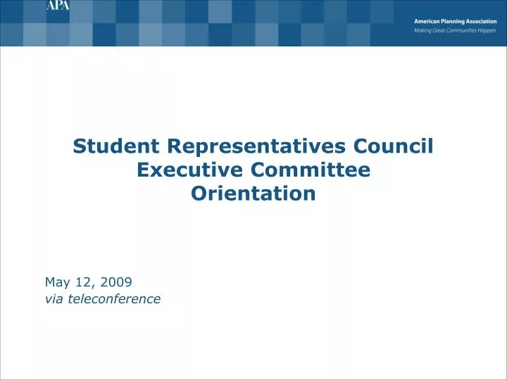 student representatives council executive committee orientation
