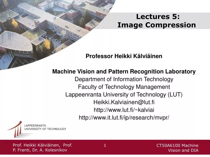 lectures 5 image compression