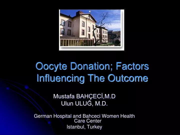 oocyte donation factors influencing the outcome