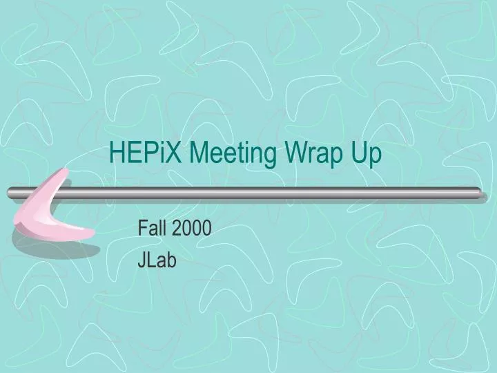 hepix meeting wrap up