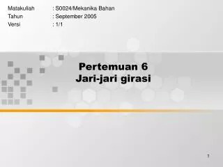 pertemuan 6 jari jari girasi