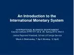 An Introduction to the International Monetary System - slide 1