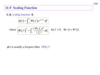 11-F Scaling Function