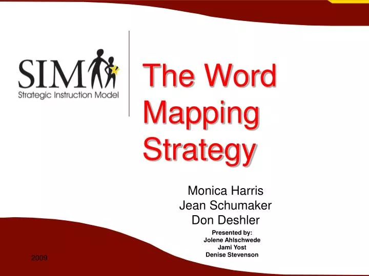 the word mapping strategy