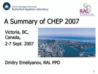 A Summary of CHEP 2007