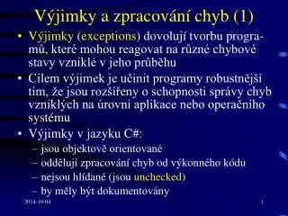 v jimky a zpracov n chyb 1