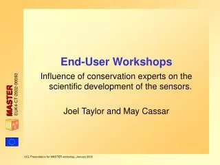 End-User Workshops