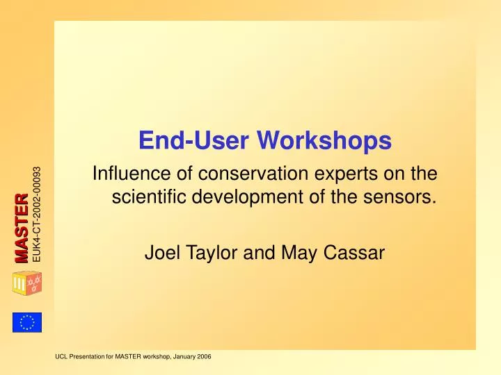 end user workshops