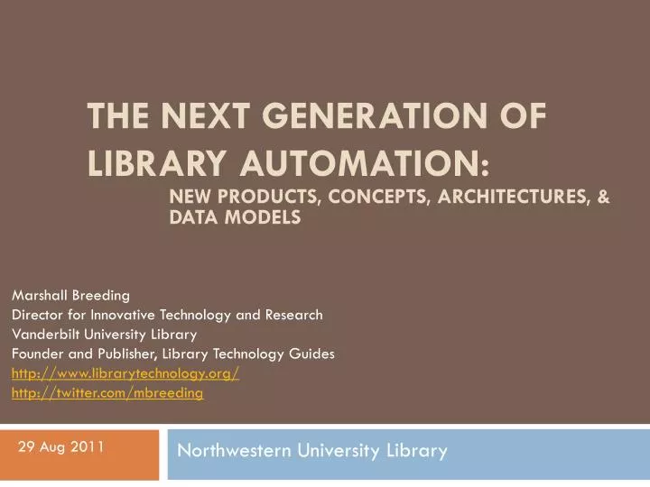 the next generation of library automation