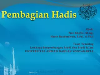 pembagian hadis