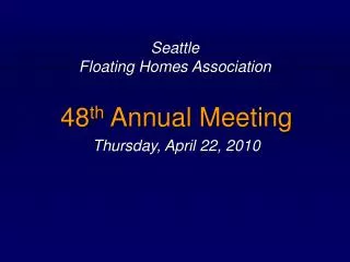 Seattle Floating Homes Association