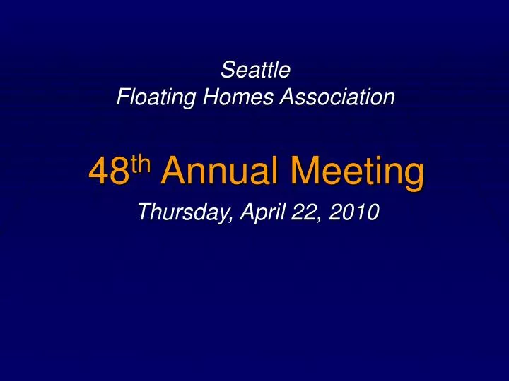 seattle floating homes association