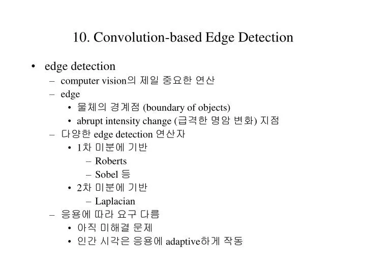 10 convolution based edge detection