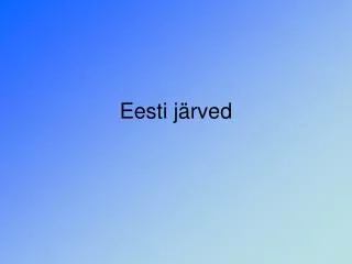 eesti j rved