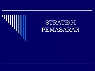 strategi pemasaran