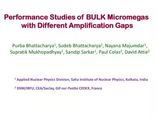 Performance Studies of BULK Micromegas with Different Amplification Gaps