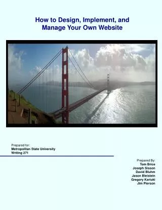 How to Design, Implement, and Manage Your Own Website