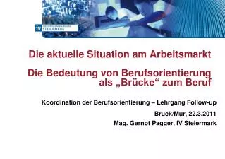 die aktuelle situation am arbeitsmarkt die bedeutung von berufsorientierung als br cke zum beruf