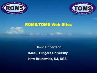 ROMS/TOMS Web Sites
