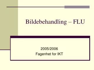 bildebehandling flu