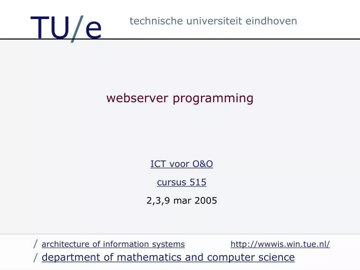 webserver programming