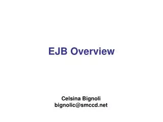 EJB Overview