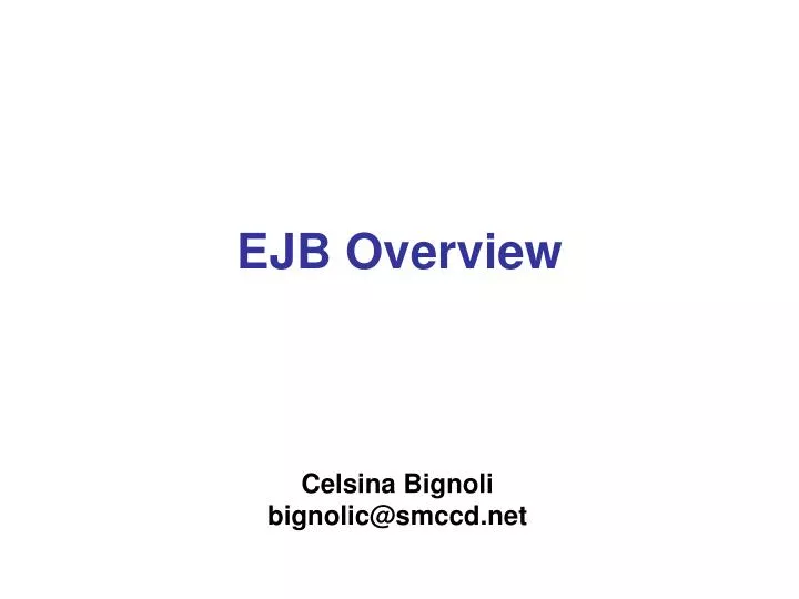 ejb overview