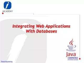 Integrating Web Applications With Databases