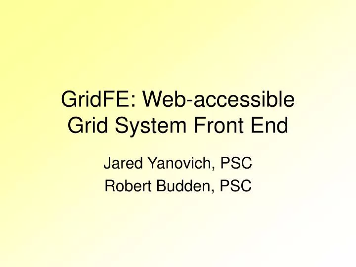 gridfe web accessible grid system front end