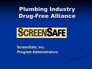 Plumbing Industry Drug-Free Alliance