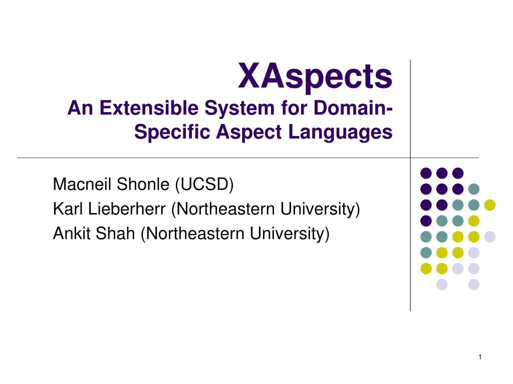 PPT - XAspects An Extensible System for Domain-Specific Aspect ...