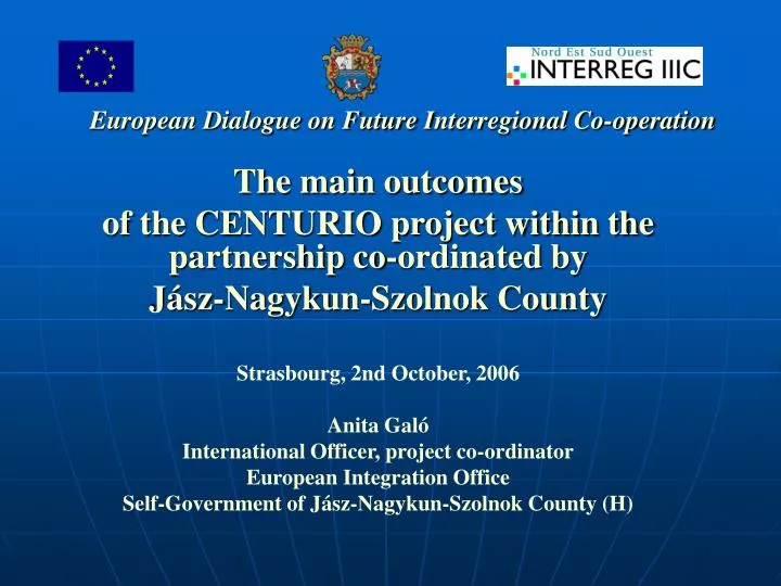european dialogue on future i nterregional co operation