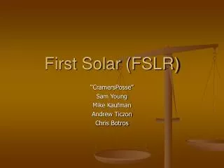 First Solar (FSLR)